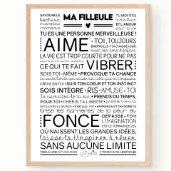 Texte marraine filleul : "Ma filleule, tu mérites le meilleur. Aime, vibre, fonce ! L'imagination est ton terrain de jeu. Rêve sans limite.