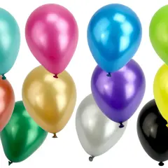 Un assortiment de ballons de baudruche colorés, prêts à égayer une fête.
