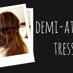 Une jolie demi queue tressée, parfaite pour un look romantique et décontracté.