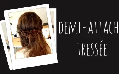 Une jolie demi queue tressée, parfaite pour un look romantique et décontracté.