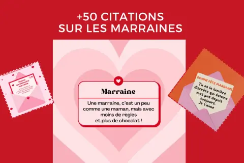 Des citations humoristiques pour parrain marraine : une marraine, c'est comme une maman, mais avec moins de règles et plus de chocolat !