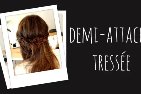 Une jolie demi queue tressée, parfaite pour un look romantique et décontracté.
