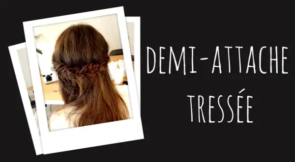 Une jolie demi queue tressée, parfaite pour un look romantique et décontracté.