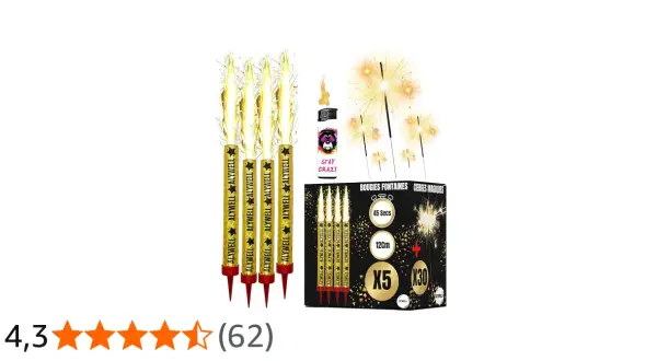 Ensemble de bougies fontaines et cierges magiques pour illuminer vos fêtes. Apprenez comment allumer bougie fontaine pour un spectacle étincelant.