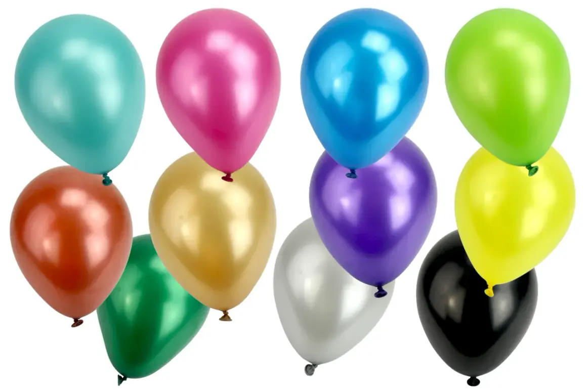 Un assortiment de ballons de baudruche colorés, prêts à égayer une fête.