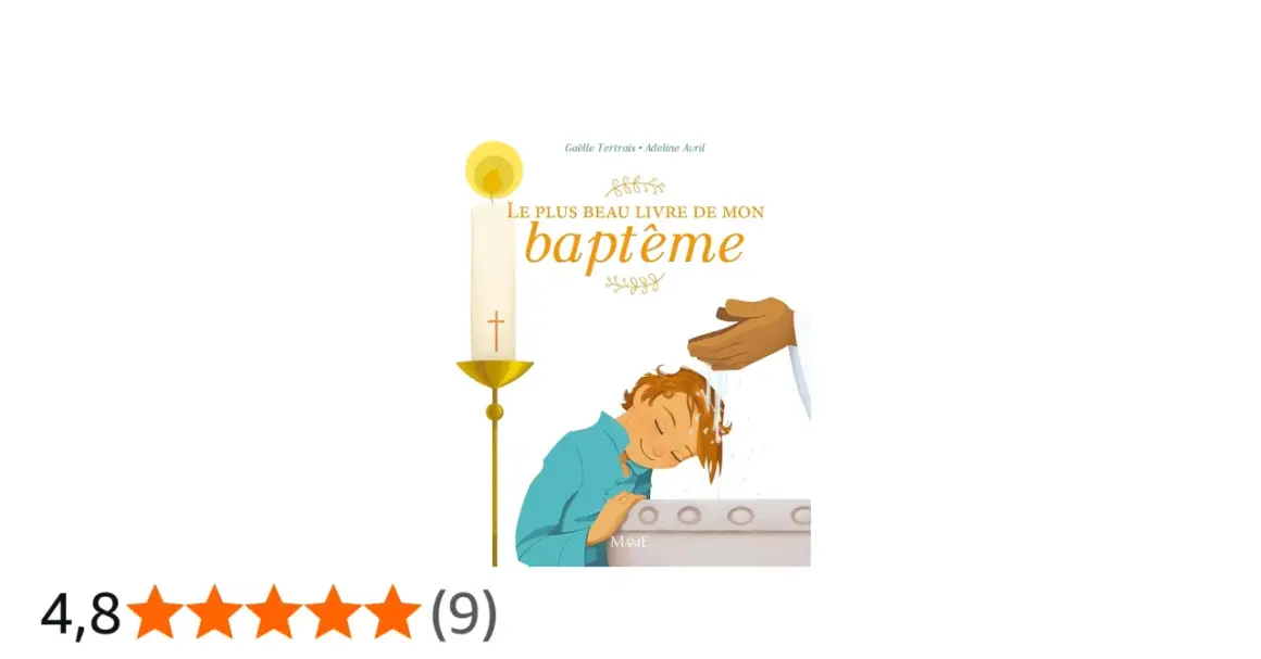Livre "Le plus beau livre de mon baptême" : une illustration douce pour organiser un baptême chez soi.