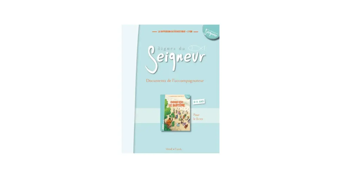 Couverture du livret "Chemin vers le baptême" pour enfants de 8-11 ans, les aidant à se faire baptiser à 10 ans.