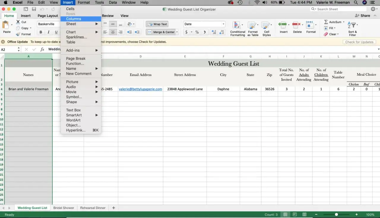Tableau Excel 