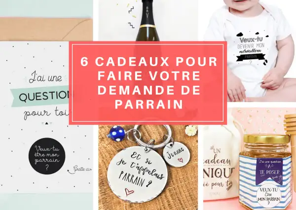 Des cadeaux originaux pour une demande de parrain humoristique. Un body bébé, un porte-clés, une carte à gratter... pour un texte demande parrain humour réussi !