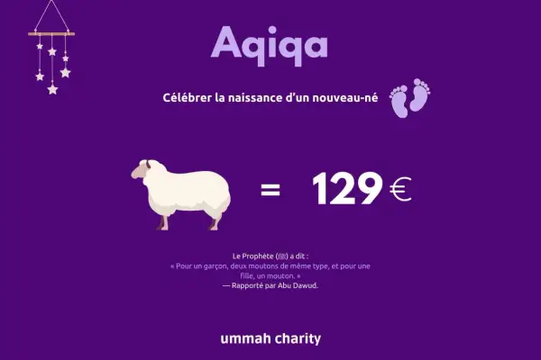 Aqiqa : célébrer la naissance d'un nouveau-né en Islam. Un mouton coûte 129€.
